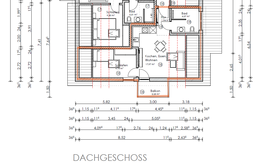 Grundriss Wohnung Nr. 18