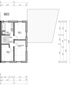 Grundriss Obergeschoss DHH1