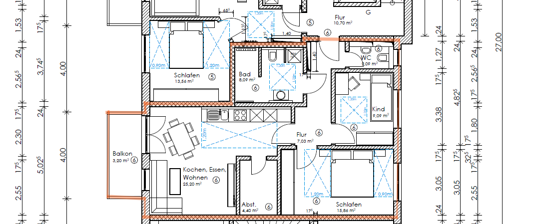 Grundriss Wohnung Nr. 6