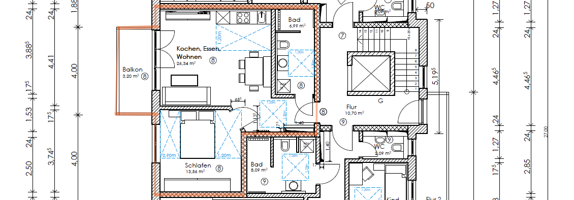 Grundriss Wohnung Nr. 8