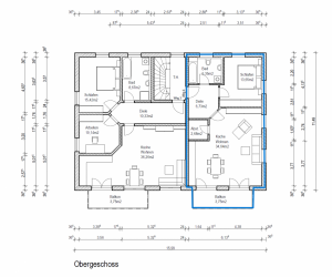 Grundriss 2-Zi, 1. Obergeschoss
