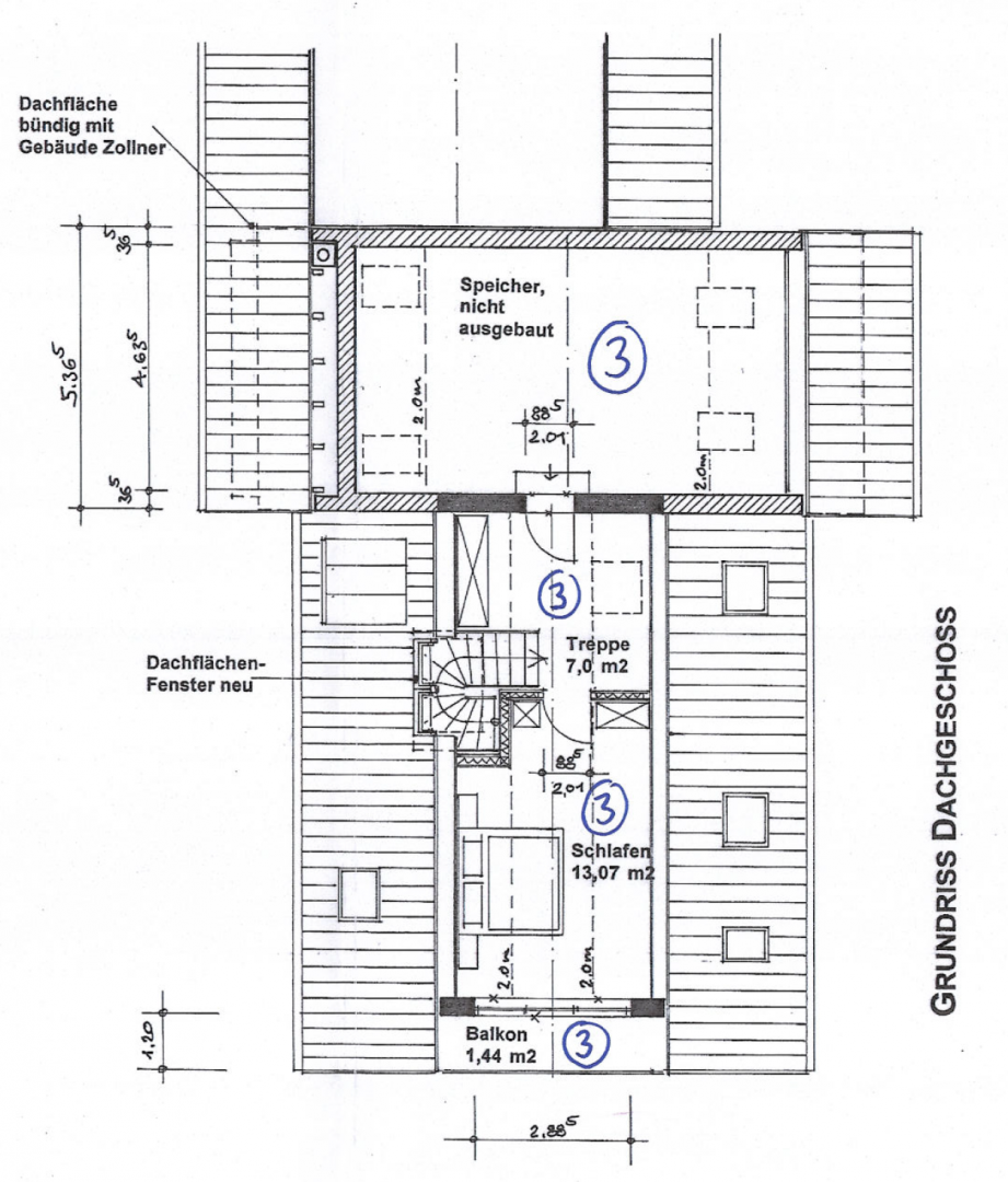 Grundriss Dachgeschoss