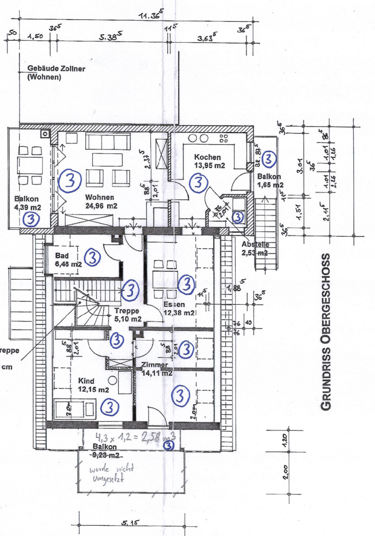 Grundriss Obergeschoss