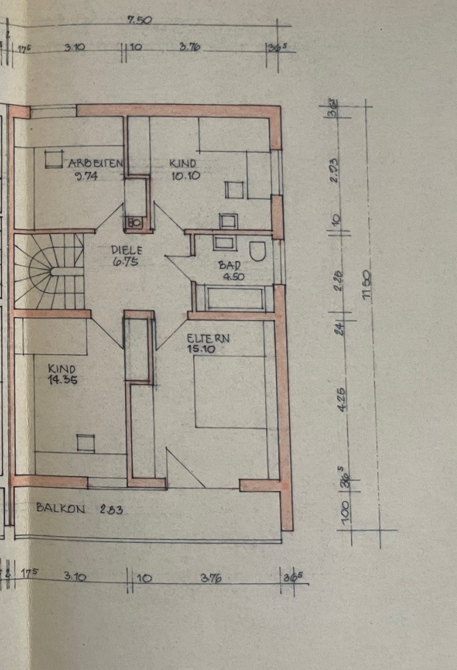 Grundriss Obergeschoss