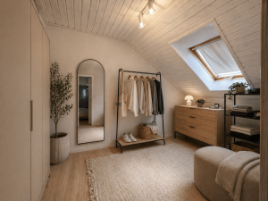Unverbindliches Renovierungsbeispiel Ankleide neben Jugendzimmer DG