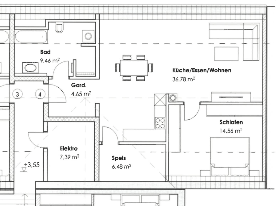 Grundriss Wohnung Nr. 4