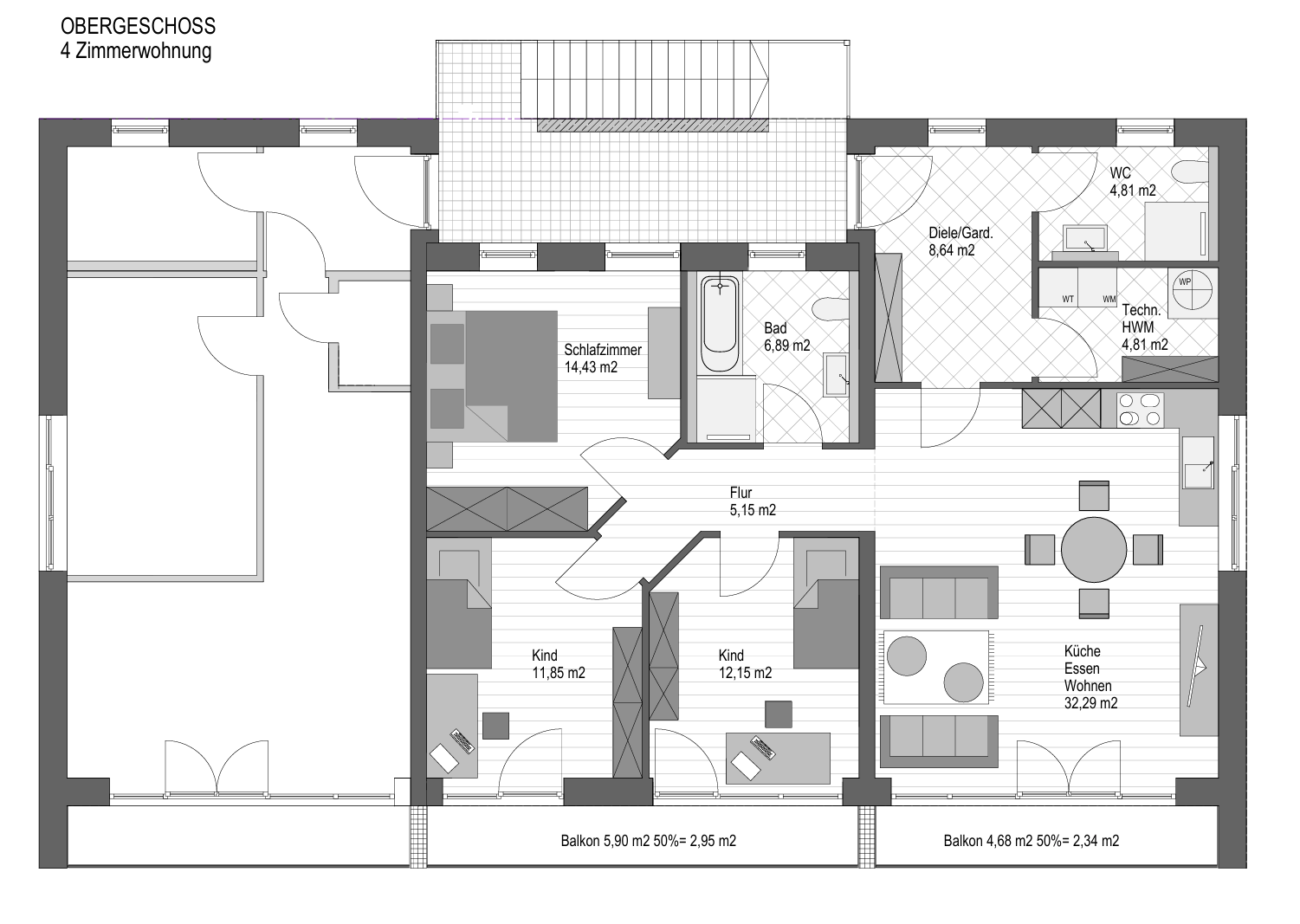 Grundriss WHG OG 4 Zimmer